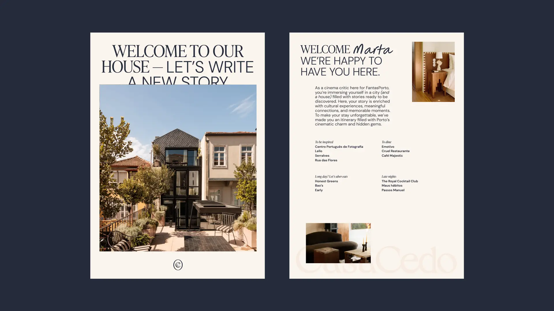 welcome postcard design