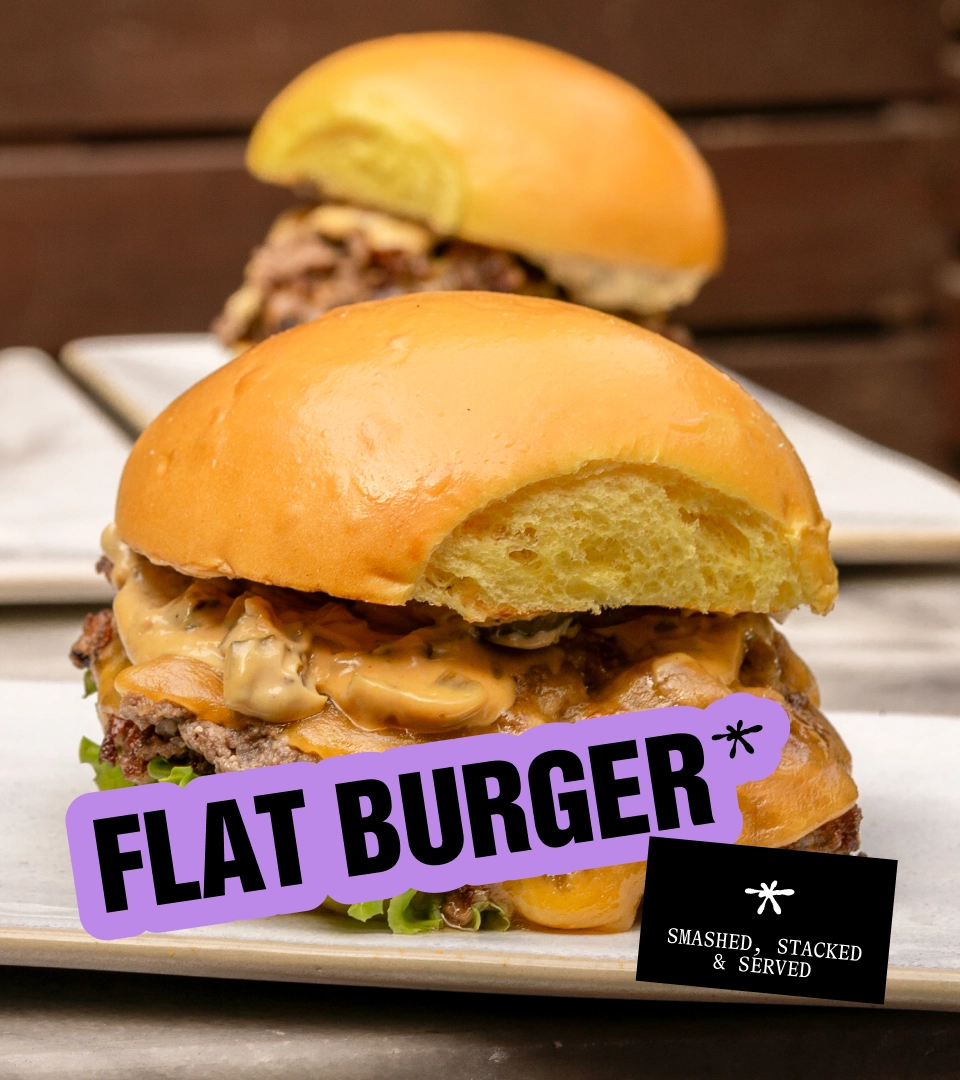 burger with stickers