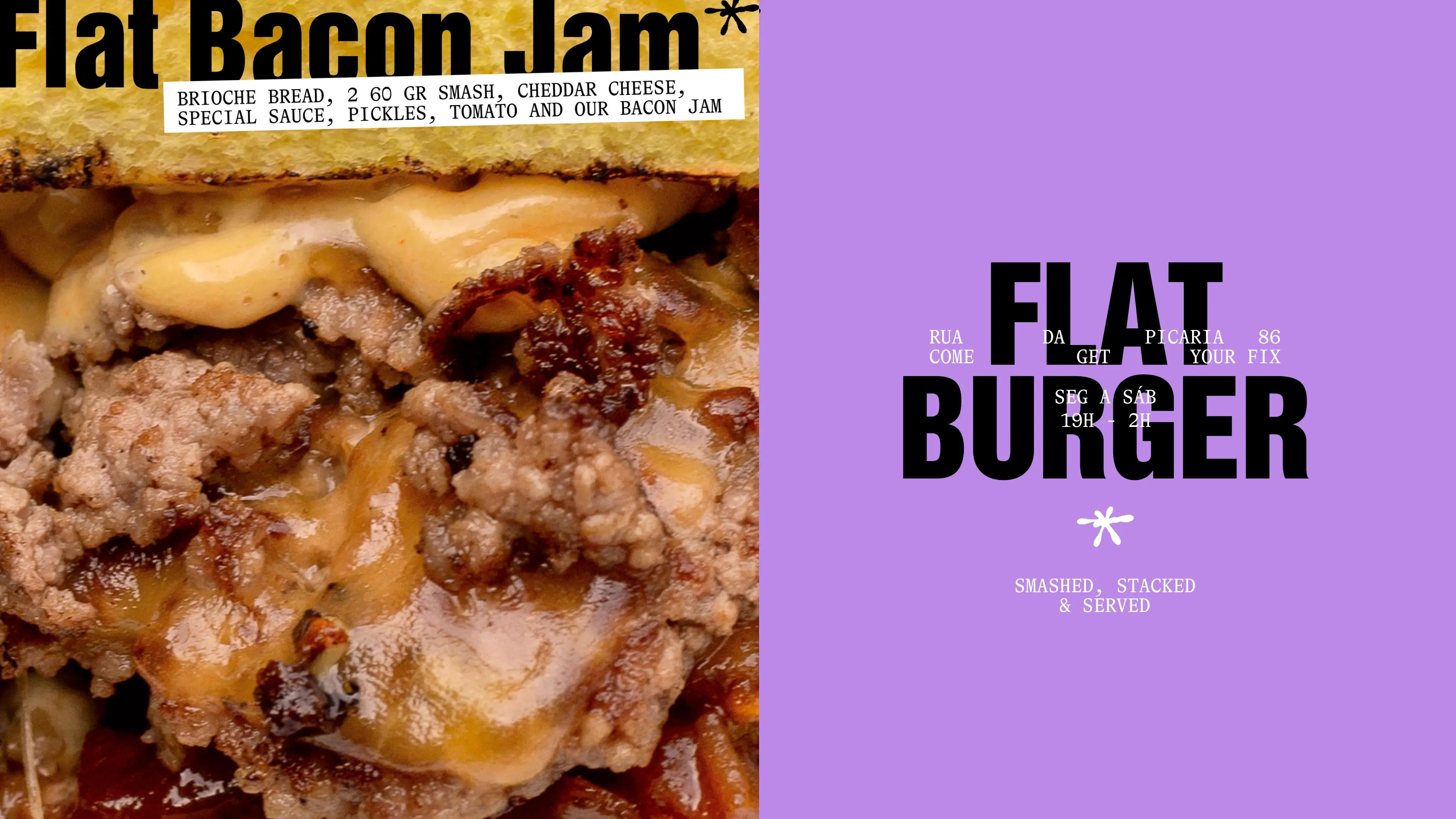Burger with logo
