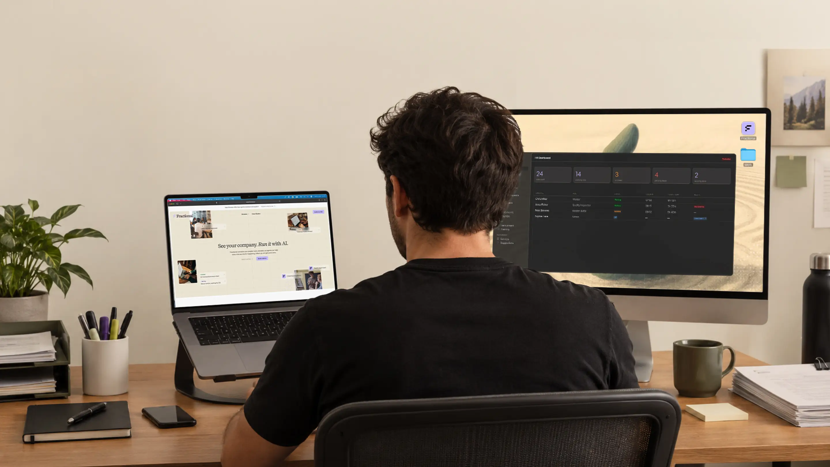 men on computer working