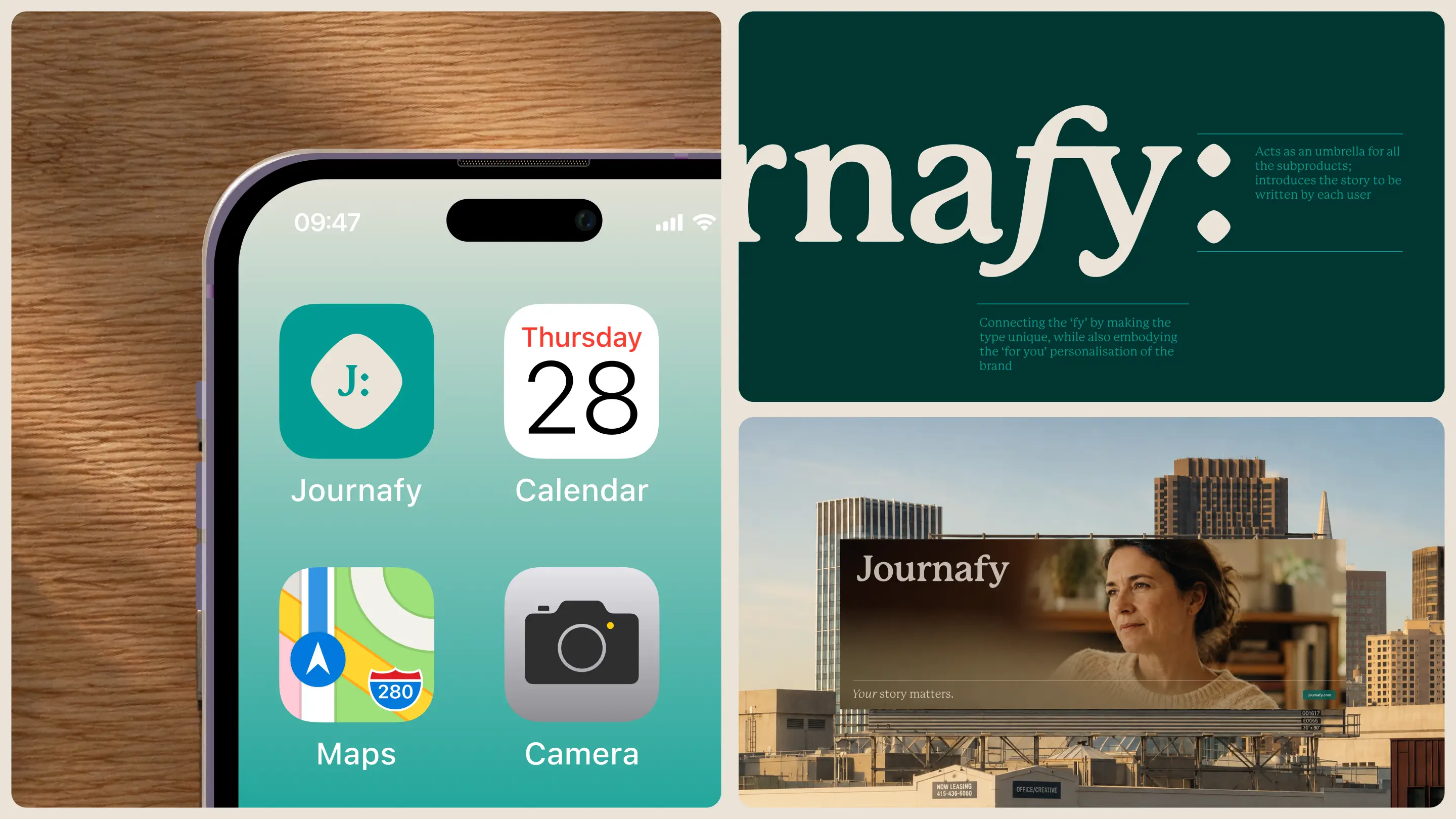 app screen and billboard