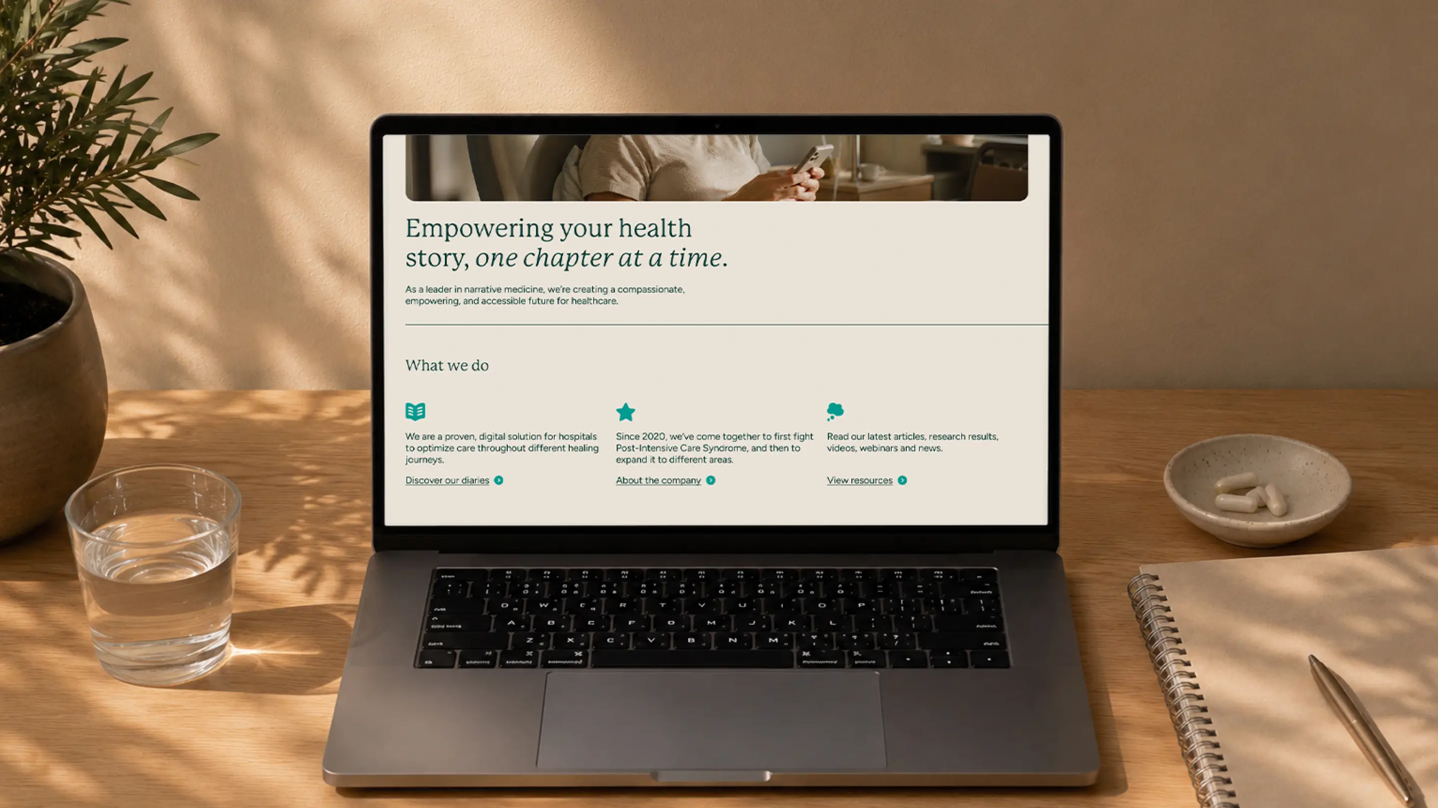 macbook with website